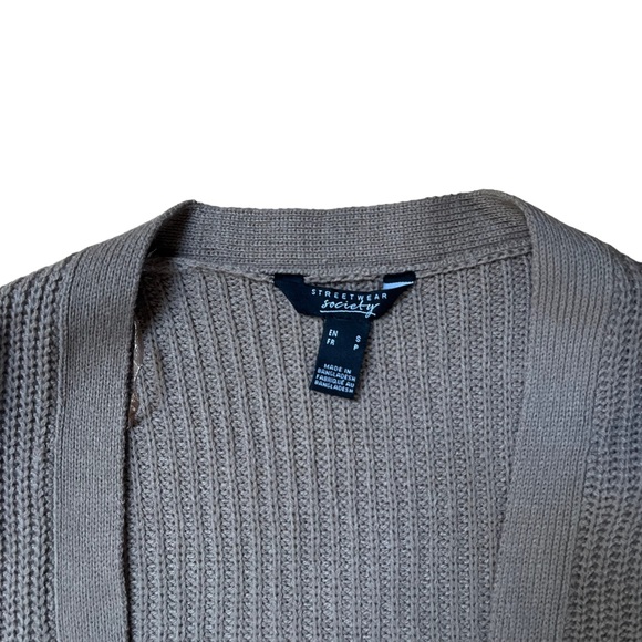 Streetwear Society Brown Cardigan Size Small - Picture 2 of 5